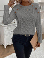 Betsy™ | Button-Detail Cable Jumper