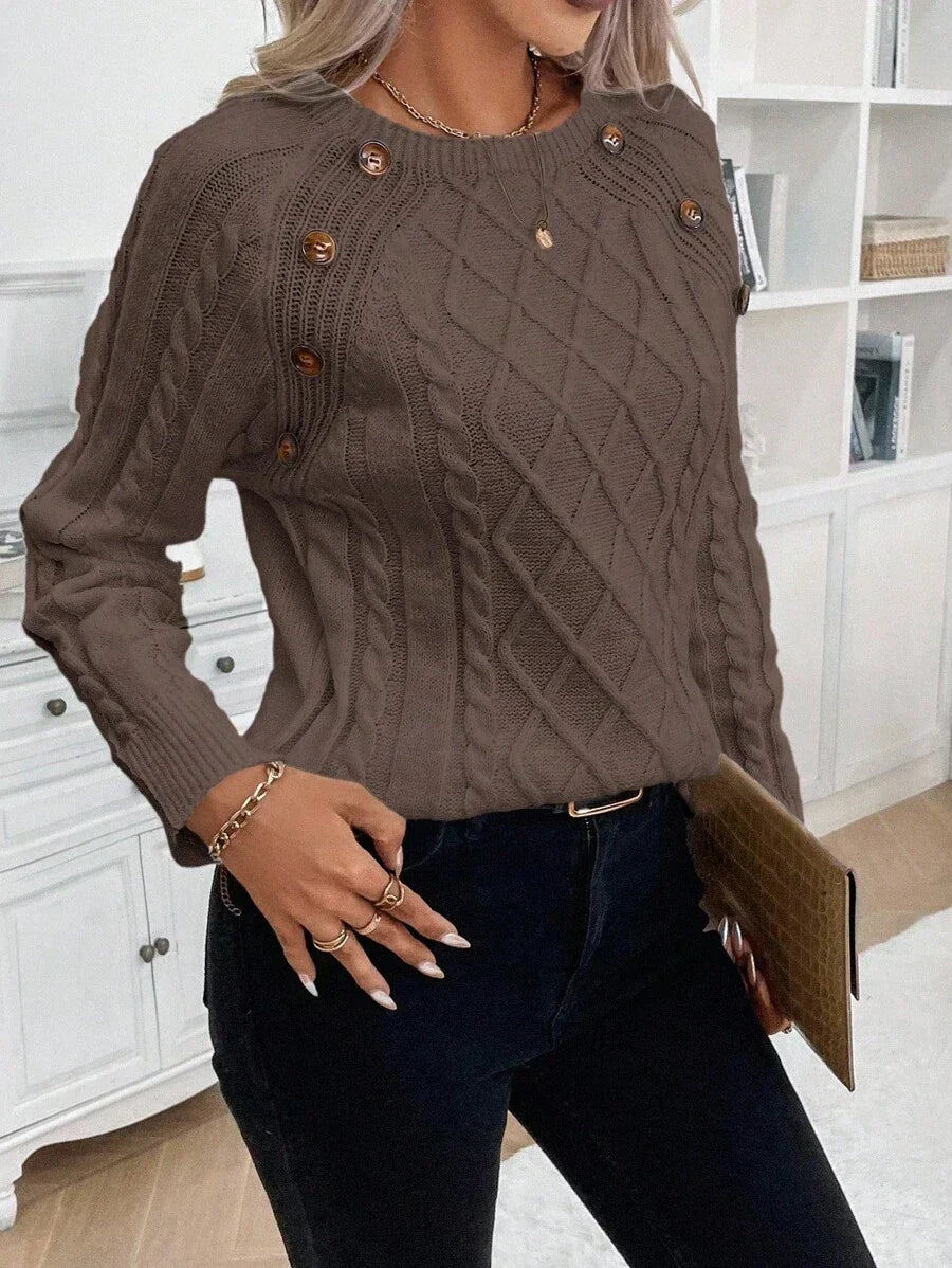 Betsy™ | Button-Detail Cable Jumper