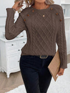 Betsy™ | Button-Detail Cable Jumper