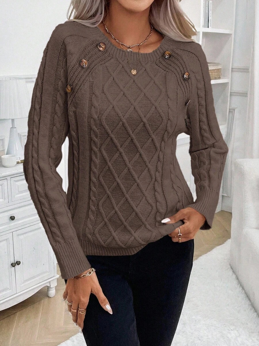 Betsy™ | Button-Detail Cable Jumper