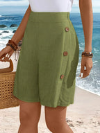 Whitney | Comfortable Shorts With Buttons