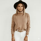 Genevieve Laurent | Elegant Turtleneck Knit Sweater For Women