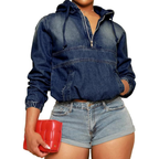 RYDEN™ – Moto-Inspired Hooded Denim Pullover Jacket