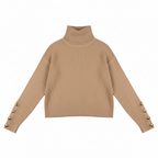 Genevieve Laurent | Elegant Turtleneck Knit Sweater For Women