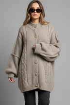 Aveline Braided Cable Knit Cardigan