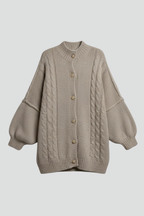 Aveline Braided Cable Knit Cardigan