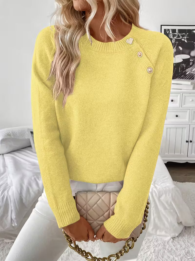 Hilarina™ | Long Sleeve Knitted Sweater