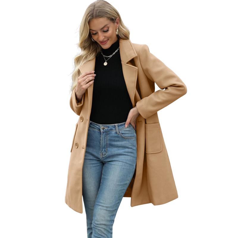 MOORE™ - Casual Wool Blend Warm Coat with Notch Lapel for Winter Wear