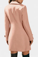 Maïlys Open Coat with Notched Collar and Decorative Buttons
